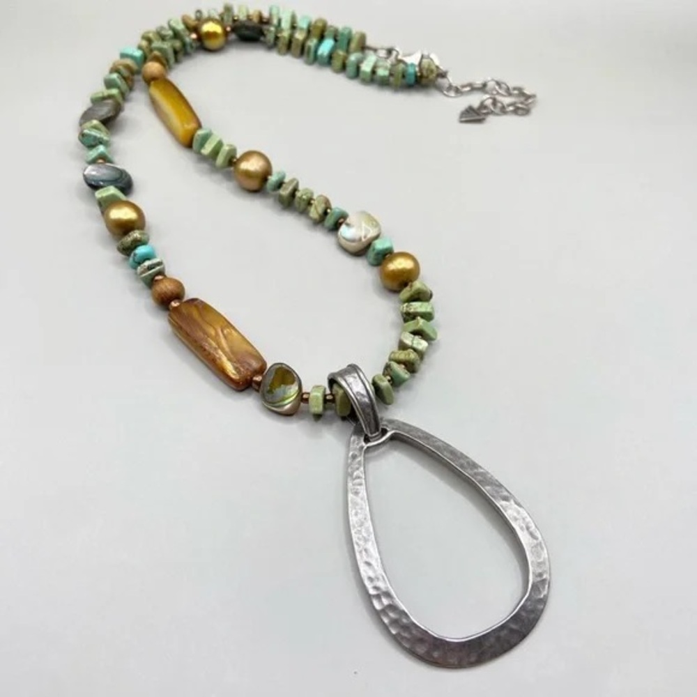 Silpada Turquoise and Silver Pendant Necklace